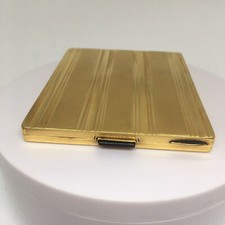 Italian Made 18K Gold 1940s Engine Turned CIGARETTE CASE Box 161.6 Gram picture