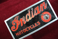 ** ANTIQUE ORIGINAL INDIAN MOTORCYCLE MOTOCYCLE DEALER SIGN LIGHTED PRE 1925 ** picture
