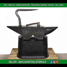 ANVIL - DATED 1831 - ARSENAL ROCHEFORT - FORGE ROYALE GUERIGNY - 754 lb - ID2463 picture