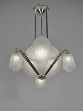 H. PETITOT : FRENCH 1930 ART DECO CHANDELIER cleopatra ....... Muller freres picture