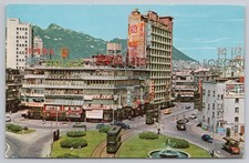 Hong Kong Causeway Bay Coca Cola Rolex Neon Signs Postcard picture