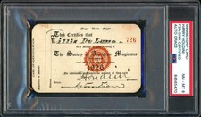 1926 HARRY HOUDINI SIGNED MEMBERSHIP CARD NM-MT PSA 8 w/ AUTO INCREDIBLE picture