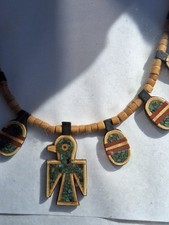 Late 19th (1800's) To Early 20th (1900's) Century Navajo Tribal Necklace picture