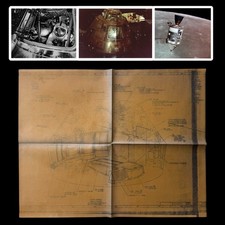 RARE Original 1971 Apollo 16 NASA Apollo Command Service Module CSM Blueprint #2 picture