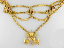 Antique Museum Vatican Pope Chain Medal Relic Rome Priest Catholic KC Bishop KT picture