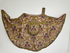 Antique Silk Chasuble Antique Spanish Colon. Silver Clasp 54” x 102” 1 Of 2 picture