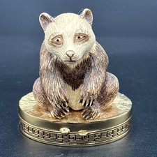 SCARCE 1984 ESTEE LAUDER PANDA COMPACT w CINNABAR SOLID PERFUME picture