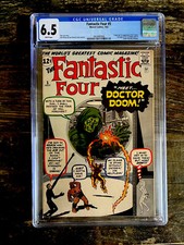 Rare White Pages Fantastic Four #5 1962 CGC 6.5 - 1st Appearance Dr. Doom picture