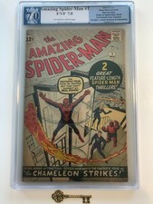 AMAZING SPIDER-MAN #1 PGX 7.0 with OW-W Pages - 1st Jonah Jameson & Chameleon picture