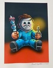 1/1 Mute Michael Myers Halloween FINAL CARD ART Painting Garbage Pail Kids #14a picture