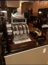 1900’s VINTAGE NATIONAL CASH REGISTER MODEL 416 Beautiful Nickel Plated picture