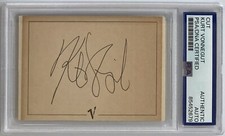Author Kurt Vonnegut Signed Autograph 2.5 x 3.5 Cut - PSA DNA - FREE S&H picture