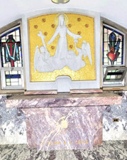 Saint Clare of the Cross marble & gold mosaic inlay Church Chapel Altar Shrine picture