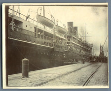 UK, Ship RMS Moldova, Tilbury Vintage citrate print. Photo series with the picture
