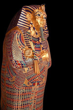 Authentic Replica of King Tutankhamun Sarcophagus Gold Leaf Egyptian Museum picture