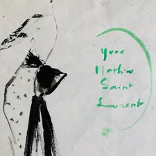 Large and Elegant Chinese Ink Drawing Signed by Yves Saint-Laurent picture