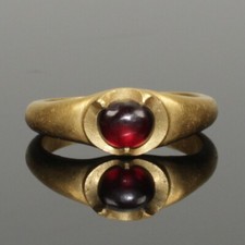 BEAUTIFUL MEDIEVAL GOLD & GARNET RING - CIRCA 13th-14th Century AD (3354) picture