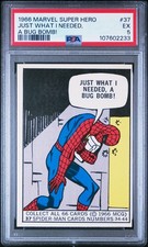 CORRECTED SHORTPRINT: 1966 marvel super hero #37 spider-man; FULL blue leg PSA 5 picture