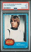 1977 STAR WARS SCANLENS #1 LUKE SKYWALKER ROOKIE PSA GRADED VERY RARE picture