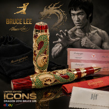 Montegrappa Icons Dragon 2010 Bruce Lee Gold & Gemstone Edition(5/8) ULTRA RARE picture