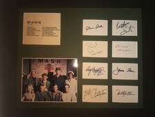 M*A*S*H signed complete MATTE DISPLAY all 8 RARE David Ogden Stiers picture
