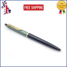 VINTAGE PELIKAN 455 BALLPOINT PEN GREEN STRIPES GOLD TRIM MADE IN GERMANY SB picture
