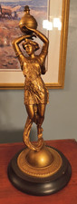 Grecian Goddess Lady Figural Newel Post Lamp SHE IS SO BEAUTIFUL UNREAL COND. picture