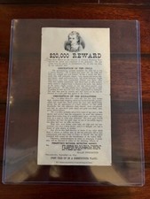 1 OF ONLY 4 IN THE WORLD* 1874 CHARLEY ROSS KIDNAPPING FBI WANTED REWARD POSTER picture