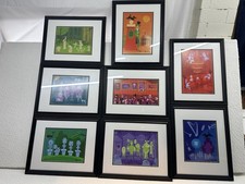 SHAG DISNEY HAUNTED MANSION FRAMED PRINTS ALL SIGNED SET OF 8 picture