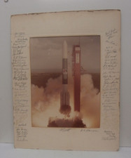 Vintage 1983 NASA 25th ANNIVERSARY DELTA ROCKET Launch Photo Hand Signed picture