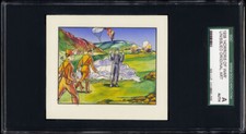 1938 Horrors of War original art from high-series unissued cards ONLY 6 KNOWN picture