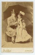 CECIL B. DeMILLE & MARY PICKFORD 1907 CABINET CARD • BEFORE THEY WERE FAMOUS picture