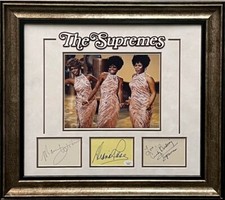 Diana Ross Cindy Bridsong Mary Wilson The Supremes Signed Autograph Photo JSA picture