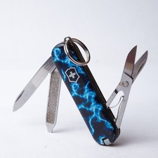 Victorinox Swiss Army Knife Classic SD Blue Flame 58mm Rare picture