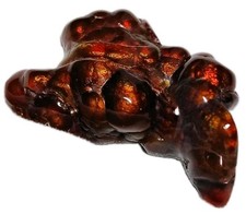 33.5ct Natural Mexican Fire Agate Cabochon Vibrant Rainbow Red Green Gold Flash picture
