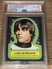 1977 O-PEE-CHEE OPC STAR WARS #1 LUKE SKYWALKER RC PSA GRADED ONLY 1 HIGHER picture