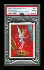 PSA 9  TINKERBELL 1971 Anglo Confectionery Card #50 2nd Highest Grade BEAUTIFUL  picture