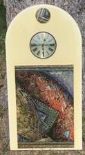 Vintage 1993 Empire Art Products Bulova Wall Clock Abstract Decor ONE OF A KIND picture