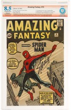 Amazing Fantasy #15 CBCS 8.5 R 1st Spider-man Stan Lee Signed Free CGC Mylar cm picture