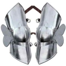 Authentic Medieval Knight Steel Greaves Leg Armor Renaissance Costume picture