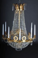 Empire Kristall-Lüster Charles X Brillant, Vollgold F-Pf-2 picture
