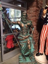 Poseidon King Of The Sea Life Size Resin Statue Fairytale Mermaid Prop Display picture
