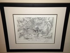 Alex Ross Original Published Art Sinister Six Marvel Pencils Framed picture