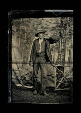 JOHN WESLEY HARDIN Outlaw Gunfighter Antique Photo Original Tintype Rare picture