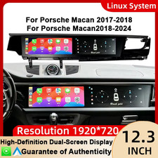 For Porsche Macan 2014-2016/2017-2024 CarPlay Android Car radio Dual Screen,ster picture