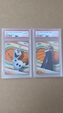 ELSA OLAF 2025 TOPPS CHROME DISNEY ORANGE WAVE /25 PSA 10 Sequential Pair picture