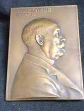 OLD BRONZE PLAQUE VERNON 1911 EMILE DUPOND SES AMIS picture