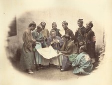 Felice/Felix Beato Group of Samurai Albumen Print Photo ca. 1868 Japan picture