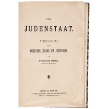 “Der Judenstaat.” Theodor Herzl's 1896 First Edition Book picture