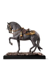 Lladro Spanish Pure Breed Black Horse High Porcelain Sculpture Limited 01002041 picture